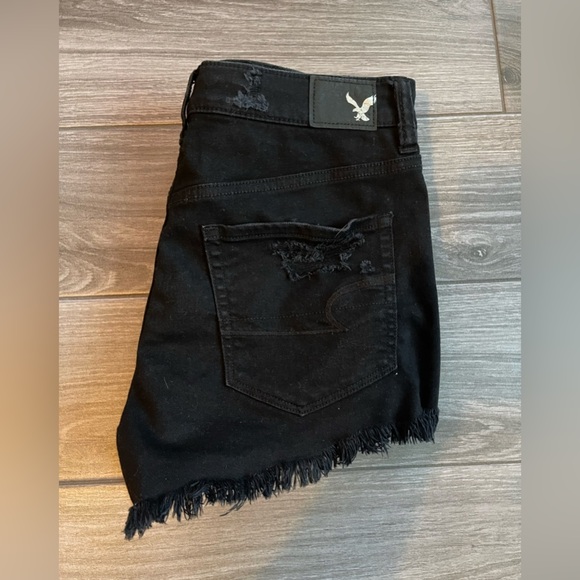 AE American Eagle Vintage Hi-Rise Festival Black Shorts, Distressed—Size 4••• - Picture 7 of 12
